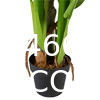 Artificial Plants Fake Banana Tree with Green Leaves in Plastic Pot Faux Strelitzia Jungle Tropical Plants Greenery
