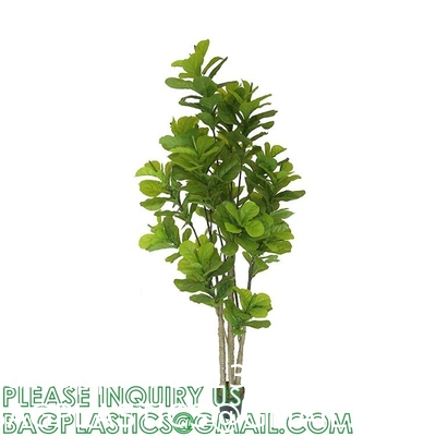 Artificial Fiddle Leaf Fig Tree/Faux Ficus Lyrata for Home Office Decoration, Ships in Silvery Gray Planter