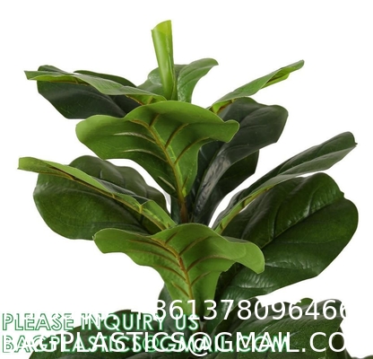 Artificial Fiddle Leaf Fig Tree/Faux Ficus Lyrata for Home Office Decoration, Ships in Silvery Gray Planter