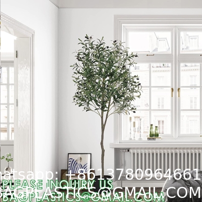 Artificial Olive Tree 6ft Tall Fake Potted Olive Silk Tree with Planter Large Faux Olive Branches and Fruits