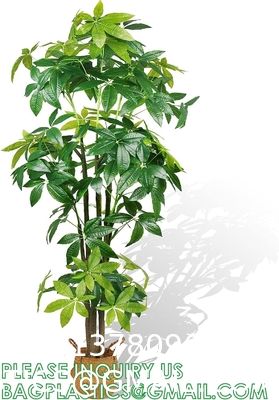 Artificial Trees Tall Faux Money Tree Big Fake Floor Plants Silk Trees Indoor Pachira Aquatica with 31 Branches