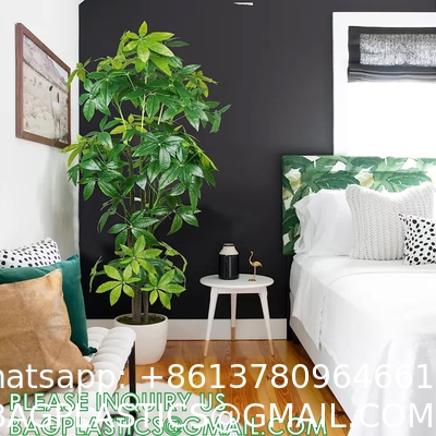 Artificial Trees Tall Faux Money Tree Big Fake Floor Plants Silk Trees Indoor Pachira Aquatica with 31 Branches