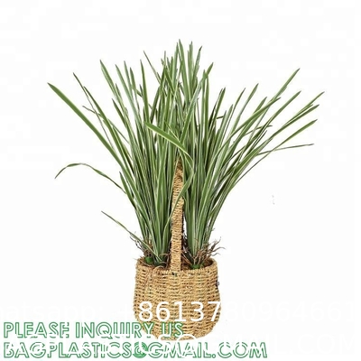 Artificial Plants 6 Pack Onion Tall Grass Greenery, Faux Fake Grass Shrubs Plant Flowers Wheat Grass for House Home