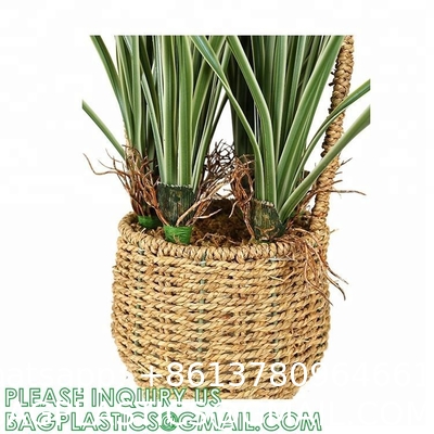 Artificial Plants 6 Pack Onion Tall Grass Greenery, Faux Fake Grass Shrubs Plant Flowers Wheat Grass for House Home