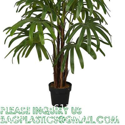 1.6m For Decoration Bonsai Artificial Fishtail Palm Plant, Artificial Tree Fake Potted Simulation Tree Nordic Style