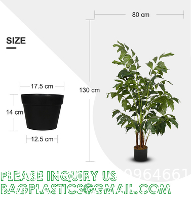 1.6m For Decoration Bonsai Artificial Fishtail Palm Plant, Artificial Tree Fake Potted Simulation Tree Nordic Style