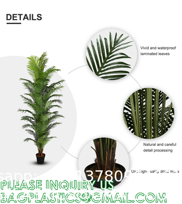 1.6m For Decoration Bonsai Artificial Fishtail Palm Plant, Artificial Tree Fake Potted Simulation Tree Nordic Style