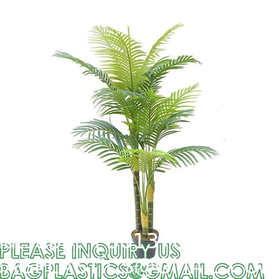 Artificial Paradise Palm Tree 3Feet Fake Tropical Palm Tree, Faux Plants in Pot for Indoor Outdoor House Home