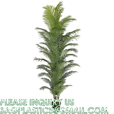 Artificial Paradise Palm Tree 3Feet Fake Tropical Palm Tree, Faux Plants in Pot for Indoor Outdoor House Home