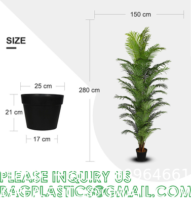 Artificial Paradise Palm Tree 3Feet Fake Tropical Palm Tree, Faux Plants in Pot for Indoor Outdoor House Home