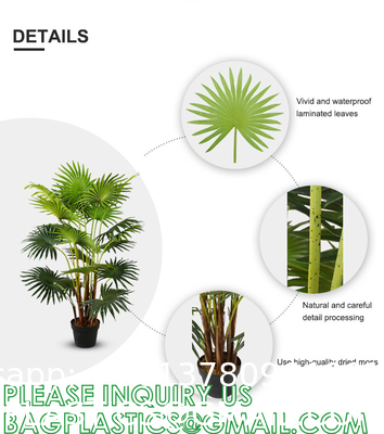 Artificial Paradise Palm Tree 3Feet Fake Tropical Palm Tree, Faux Plants in Pot for Indoor Outdoor House Home