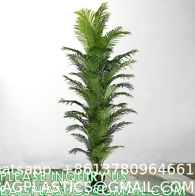 Artificial Paradise Palm Tree 3Feet Fake Tropical Palm Tree, Faux Plants in Pot for Indoor Outdoor House Home