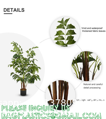 Artificial Paradise Palm Tree 3Feet Fake Tropical Palm Tree, Faux Plants in Pot for Indoor Outdoor House Home