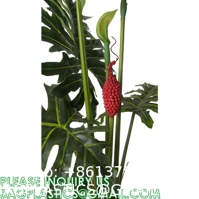Faux Plant Artificial Plant Split-Leaf Philodendron, Monstera Deliciosa, Fake Indoor Plant, Excellent Gift