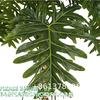 Faux Plant Artificial Plant Split-Leaf Philodendron, Monstera Deliciosa, Fake Indoor Plant, Excellent Gift