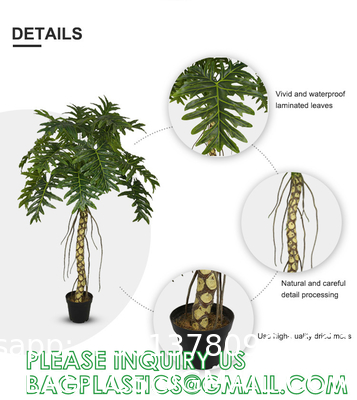 Faux Plant Artificial Plant Split-Leaf Philodendron, Monstera Deliciosa, Fake Indoor Plant, Excellent Gift