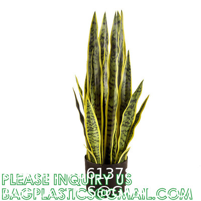 Artificial Snake Plant 26 inches Fake Sansevieria Artificial Potted Plants for Indoor and Outdoor, Home, Office
