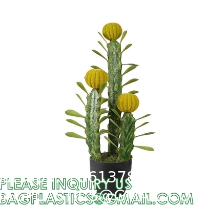 Artificial Succulent Plants - Realistic Artificial Flowering Cactus, Fake Succulent Plant Decor for Home Office