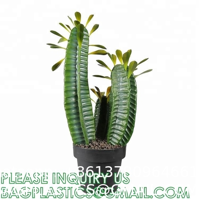 Artificial Succulent Plants - Realistic Artificial Flowering Cactus, Fake Succulent Plant Decor for Home Office