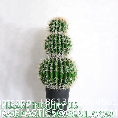 Artificial Succulent Plants - Realistic Artificial Flowering Cactus, Fake Succulent Plant Decor for Home Office