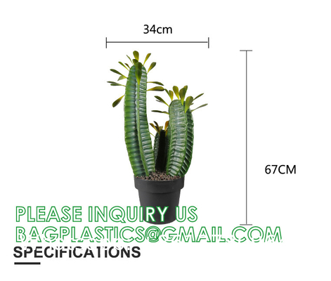 Artificial Succulent Plants - Realistic Artificial Flowering Cactus, Fake Succulent Plant Decor for Home Office