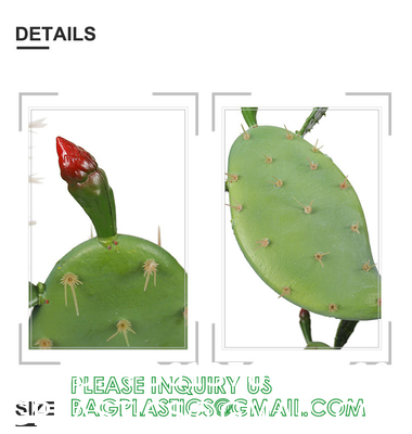 Artificial Succulent Plants - Realistic Artificial Flowering Cactus, Fake Succulent Plant Decor for Home Office