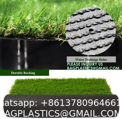 Garden Landscape Decor Plastic Carpet Mat Lawn Artificial Turf Synthetic Grass, Gym Patio Balcony Playground Backyard