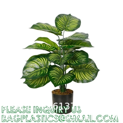 Fake Plants 16" Faux Plants Artificial Potted Plants Indoor for Home Office Farmhouse Kitchen Bathroom Table Shelf