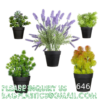 Fake Plants 16" Faux Plants Artificial Potted Plants Indoor for Home Office Farmhouse Kitchen Bathroom Table Shelf