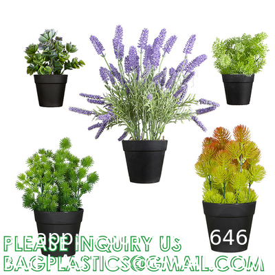 Fake Plants 16" Faux Plants Artificial Potted Plants Indoor for Home Office Farmhouse Kitchen Bathroom Table Shelf