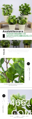 Fake Plants 16" Faux Plants Artificial Potted Plants Indoor for Home Office Farmhouse Kitchen Bathroom Table Shelf