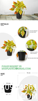 Fake Plants 16" Faux Plants Artificial Potted Plants Indoor for Home Office Farmhouse Kitchen Bathroom Table Shelf