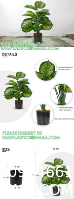 Fake Plants 16" Faux Plants Artificial Potted Plants Indoor for Home Office Farmhouse Kitchen Bathroom Table Shelf