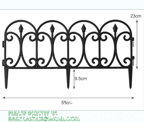 Metal Fence, Plastic Fence, Wooden Fence, Lawn Edging Border Outdoor Garden Fence Panels Decorative Plastic Fencing
