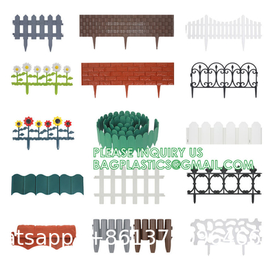 Metal Fence, Plastic Fence, Wooden Fence, Lawn Edging Border Outdoor Garden Fence Panels Decorative Plastic Fencing