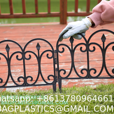 Metal Fence, Plastic Fence, Wooden Fence, Lawn Edging Border Outdoor Garden Fence Panels Decorative Plastic Fencing