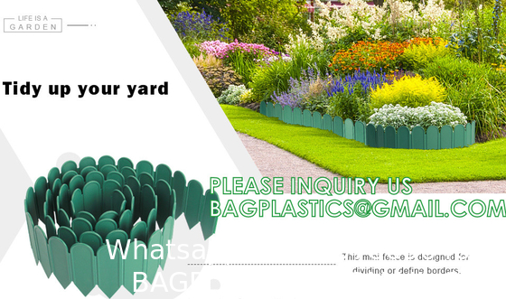 Metal Fence, Plastic Fence, Wooden Fence, Lawn Edging Border Outdoor Garden Fence Panels Decorative Plastic Fencing