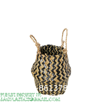 Home Decoration Basket For Plants Cotton Rope Woven Rattan Flower Pots Planter Cotton Rope Woven Rattan Flower Pots