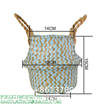 Home Decoration Basket For Plants Cotton Rope Woven Rattan Flower Pots Planter Cotton Rope Woven Rattan Flower Pots