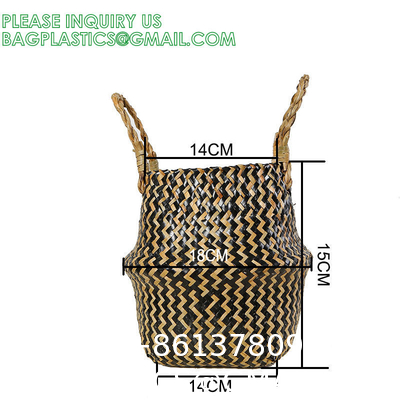 Home Decoration Basket For Plants Cotton Rope Woven Rattan Flower Pots Planter Cotton Rope Woven Rattan Flower Pots