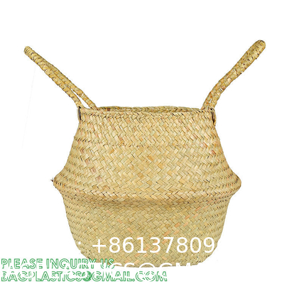 Home Decoration Basket For Plants Cotton Rope Woven Rattan Flower Pots Planter Cotton Rope Woven Rattan Flower Pots