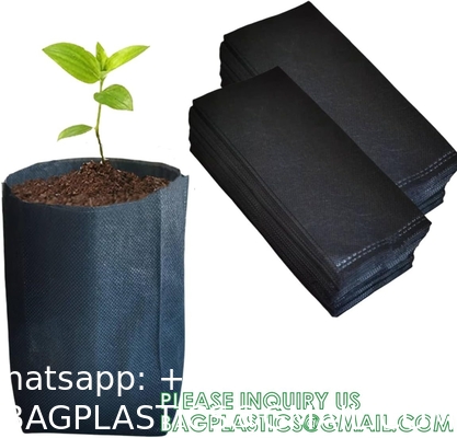 Nursery Growing Bags Large, 7.8x8.6 inches Biodegradable Fabric Seedling Grow Bag, Seed Starting Pots Pouches