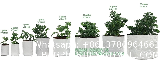 Nursery Growing Bags Large, 7.8x8.6 inches Biodegradable Fabric Seedling Grow Bag, Seed Starting Pots Pouches