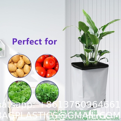 Nursery Growing Bags Large, 7.8x8.6 inches Biodegradable Fabric Seedling Grow Bag, Seed Starting Pots Pouches