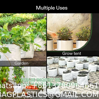 Nursery Growing Bags Large, 7.8x8.6 inches Biodegradable Fabric Seedling Grow Bag, Seed Starting Pots Pouches