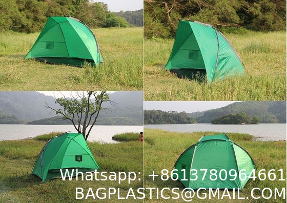 Beach Tent Sun Shelter - Portable Sun Shade Instant Tent for Beach Carrying Bag, Stakes, 6 Sand Pockets, Anti UV