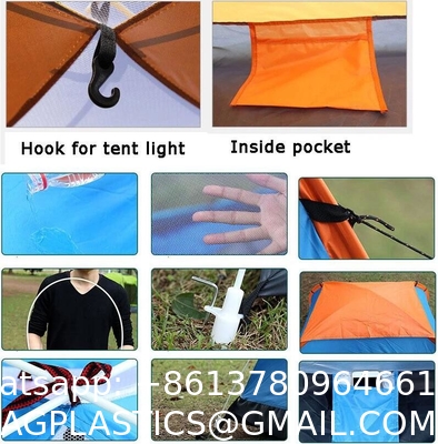 Beach Tent Sun Shelter - Portable Sun Shade Instant Tent for Beach Carrying Bag, Stakes, 6 Sand Pockets, Anti UV
