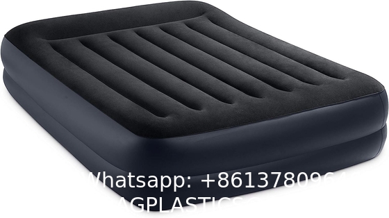 Outdoor Folding Household Air Mattress, Fiber-Tech Queen Size 10in Bed Height 600lb Weight Capacity – Pump Sold