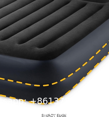 Outdoor Folding Household Air Mattress, Fiber-Tech Queen Size 10in Bed Height 600lb Weight Capacity – Pump Sold