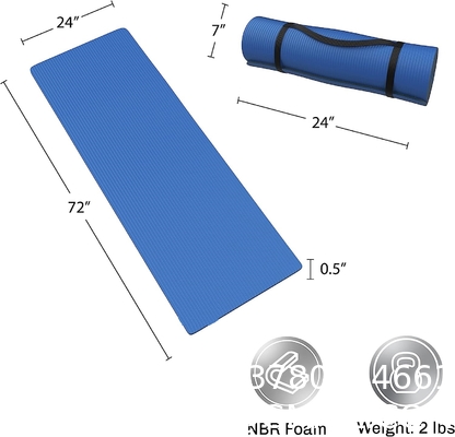 Foam Sleeping Pad - Lightweight 0.5-Inch-Thick Waterproof Camping Mat with Carrying Handle for Cots, Tents, Hiking